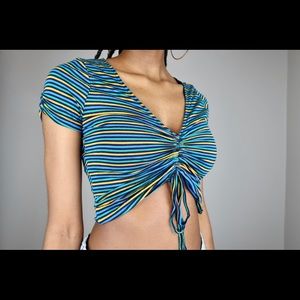Forever 21 striped crop top Small